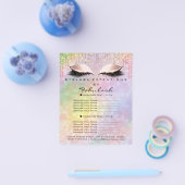 Makeup Beauty Glitter Prices Lash Holografen Flyer (Enkel)