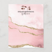 Makeup Beauty Lashes Salon Blush Pink Girly Modern Flyer (Achterkant)