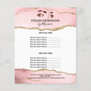 Makeup Beauty Lashes Salon Blush Pink Girly Modern Flyer