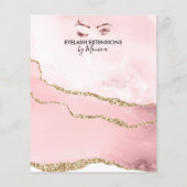 Makeup Beauty Lashes Salon Blush Pink Girly Modern Flyer (Achterkant)
