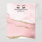 Makeup Beauty Lashes Salon Blush Pink Girly Modern Flyer (Achterkant)