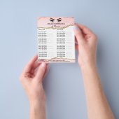 Makeup Beauty Lashes Salon Blush Pink Girly Modern Flyer (Hand)
