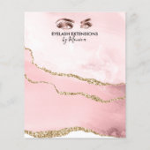 Makeup Beauty Lashes Salon Blush Pink Girly Modern Flyer (Achterkant)