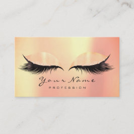 Makeup Beauty Peach Coral Metallic Lashes Glitter Visitekaartje