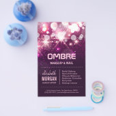 Makeup Beauty - Roze glitter Sparkles Flyer (Enkel)