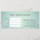 Makeup Beauty Salon Blue & Gold Gift Certificate (Achterkant)
