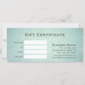 Makeup Beauty Salon Blue & Gold Gift Certificate (Achterkant)