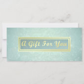 Makeup Beauty Salon Blue & Gold Gift Certificate (Voorkant)