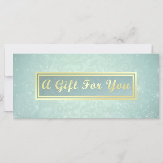 Makeup Beauty Salon Blue & Gold Gift Certificate (Voorkant)