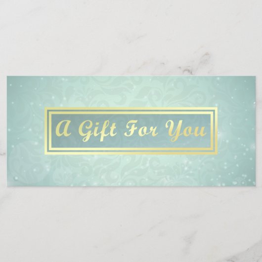 Makeup Beauty Salon Blue & Gold Gift Certificate (Voorkant)