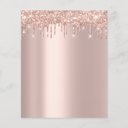 Makeup Beauty Salon Brown Glitter Flyer Spark Lash (Achterkant)