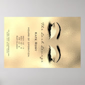 Makeup Beauty Salon Browns Gold openinguren Poster (Voorkant)