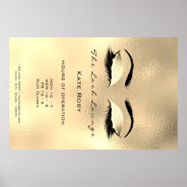 Makeup Beauty Salon Browns Gold openinguren Poster