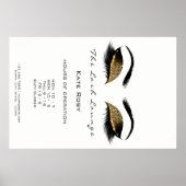 Makeup Beauty Salon Browns Openinguren Chocolate Poster (Voorkant)