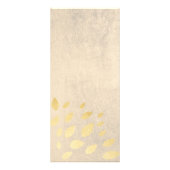 Makeup Beauty Salon Elegant Gold Leaves Prijslijst Reclamekaart (Achterkant)