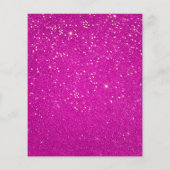 Makeup Beauty Salon Flyer Gold Confetti Hot Pink (Achterkant)