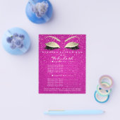 Makeup Beauty Salon Flyer Gold Confetti Hot Pink (Enkel)
