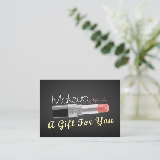 Makeup Beauty Salon Gift Certificate Chic Lipstick Kortingskaartje (Staand voorkant)