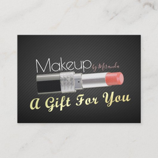 Makeup Beauty Salon Gift Certificate Chic Lipstick Kortingskaartje (Voorkant)