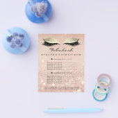 Makeup Beauty Salon Glitter Flyer Pink Gold Blush (Enkel)