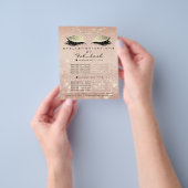 Makeup Beauty Salon Glitter Flyer Pink Gold Skinny (Hand)
