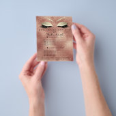 Makeup Beauty Salon Glitter Flyer Roos Gold Skinny (Hand)