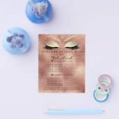 Makeup Beauty Salon Glitter Flyer Roos Gold Skinny (Enkel)
