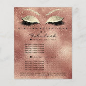 Makeup Beauty Salon Glitter Flyer Roos Gold Skinny (Voorkant)