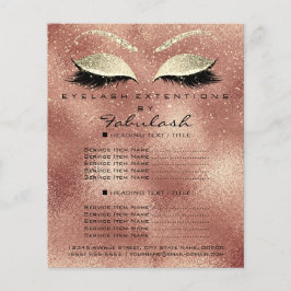 Makeup Beauty Salon Glitter Flyer Roos Gold Skinny