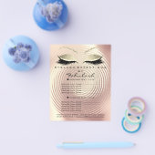 Makeup Beauty Salon Glitter Flyer Roos Gold Skinny (Enkel)