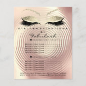 Makeup Beauty Salon Glitter Flyer Roos Gold Skinny (Voorkant)