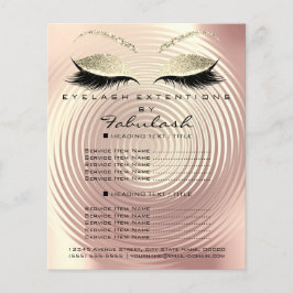 Makeup Beauty Salon Glitter Flyer Roos Gold Skinny