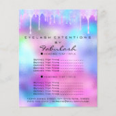 Makeup Beauty Salon Glitter Holograaf Roze Unicorn Flyer (Voorkant)