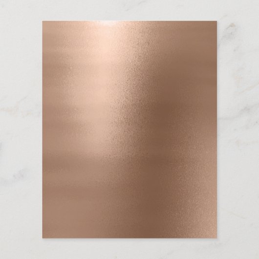 Makeup Beauty Salon Gold Glitter Flyer Coffe Lux (Achterkant)