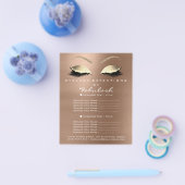 Makeup Beauty Salon Gold Glitter Flyer Coffe Lux (Enkel)