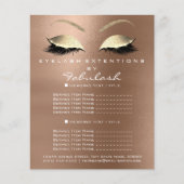 Makeup Beauty Salon Gold Glitter Flyer Coffe Lux (Voorkant)