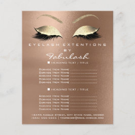 Makeup Beauty Salon Gold Glitter Flyer Coffe Lux
