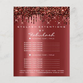 Makeup Beauty Salon Gold Glitter Flyer-parkschijve Flyer