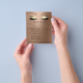 Makeup Beauty Salon Gold Glitter Flyer Skinny Lux1 (Hand)