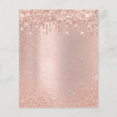 Makeup Beauty Salon Hair Roos Glitter Flyer Driver (Achterkant)