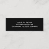 Makeup Beauty Salon Monogram Gold Lips Black Mini Visitekaartje (Achterkant)