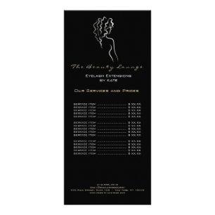 Makeup Beauty Salon Name Black Spa Logo Black Grey Reclamekaart