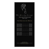 Makeup Beauty Salon Name Black Spa Logo Black Grey Reclamekaart (Achterkant)