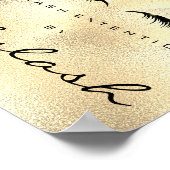 Makeup Beauty Salon Name Gold GlamGlitter Eyebrows Poster (Hoek)