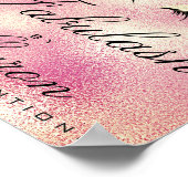 Makeup Beauty Salon Name Gold Glitter Sharon Peony Poster (Hoek)