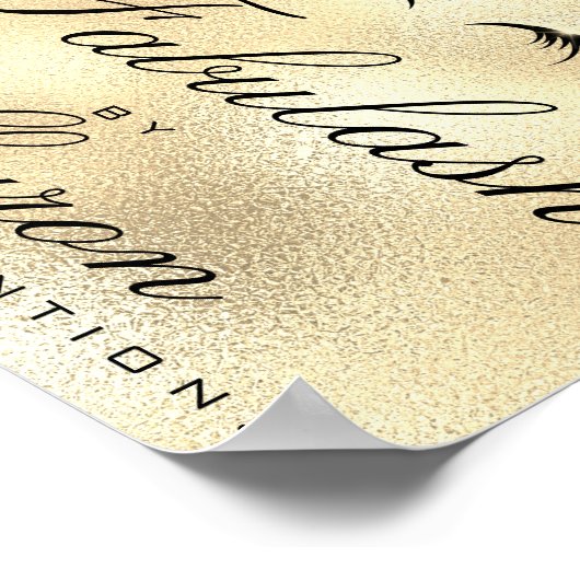 Makeup Beauty Salon Name Gold Glitter Sharon Poster (Hoek)