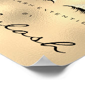 Makeup Beauty Salon Name Gold Glitter VIP Poster (Hoek)