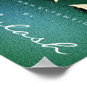 Makeup Beauty Salon Name Gold Lashes Tropical Poster (Hoek)