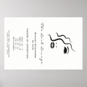 Makeup Beauty Salon Name Logo Glam Adress Openen1 Poster (Voorkant)