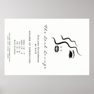 Makeup Beauty Salon Name Logo Glam Adress Openen1 Poster